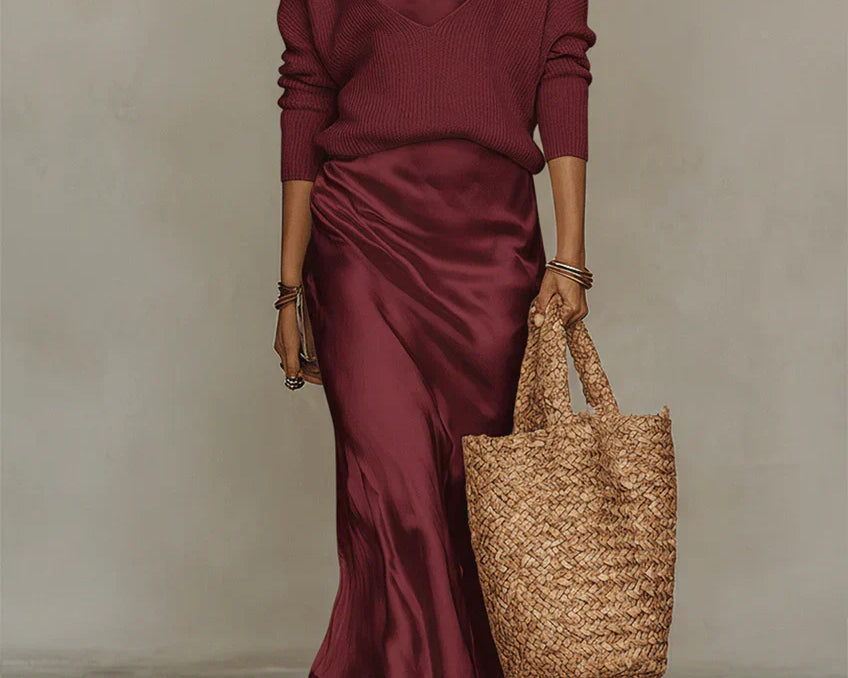 Elena | Satiniseeritud Midi Kleid