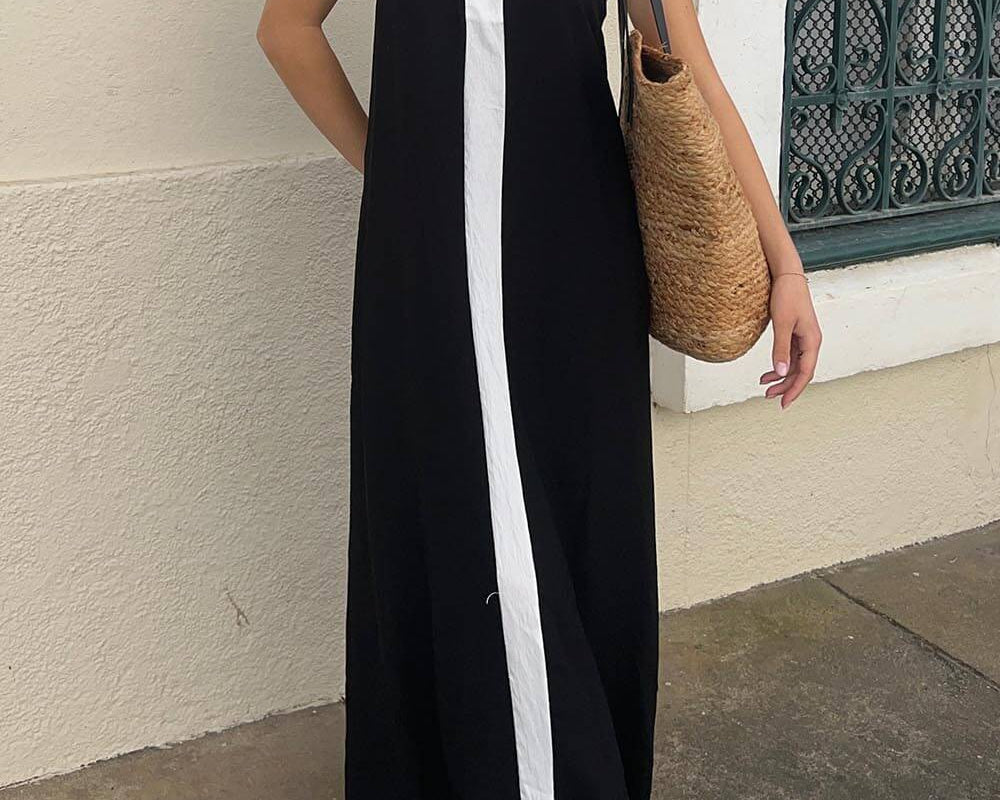 Maxine | Pehme Õlavarreta Maxi Kleid
