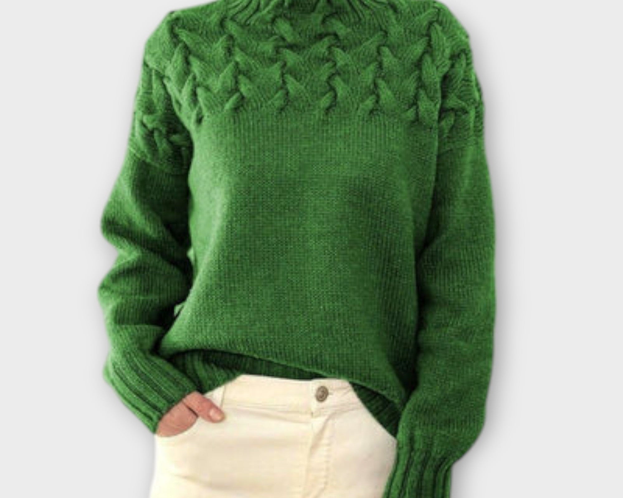 Eeva | Naiste kampsun kudumisdetailidega