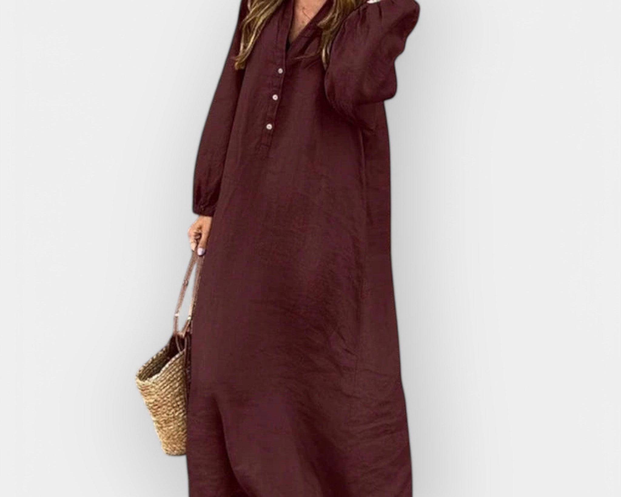 Elara | Elegantse joonega linane kleit