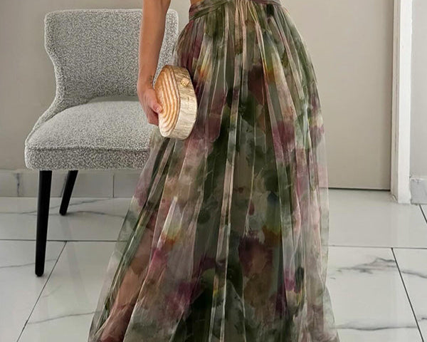 Giselle | Lummav Maxi-kleit Lillemustriga