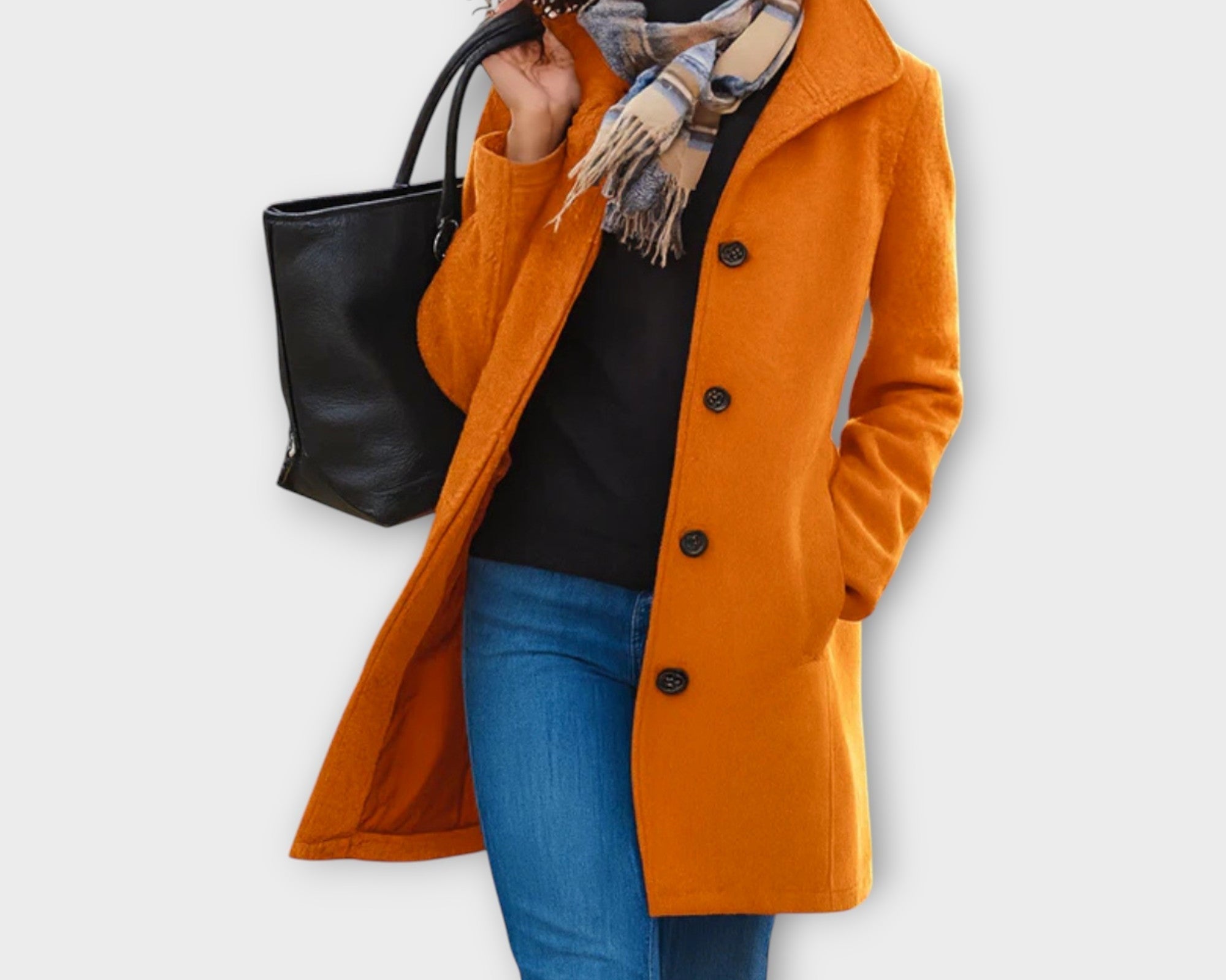 Tinna | Elegantiškas paltas su sagomis