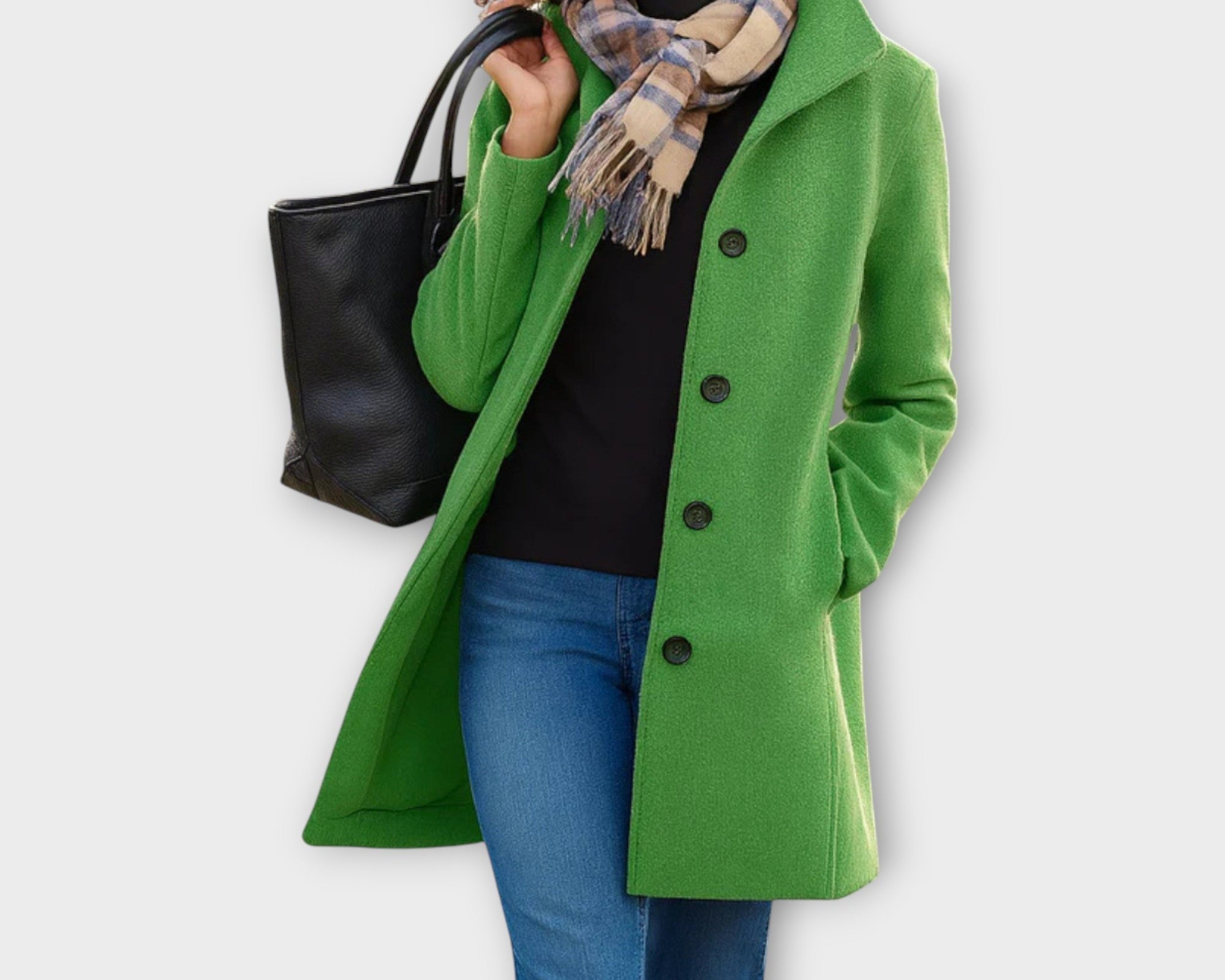 Tinna | Elegantiškas paltas su sagomis