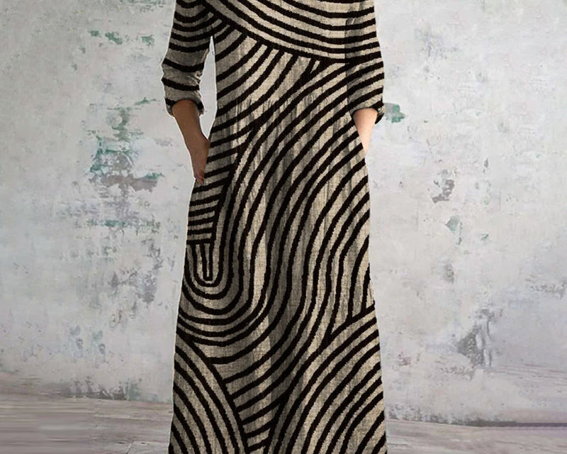 Bonnie | Vintage triibuline kleit