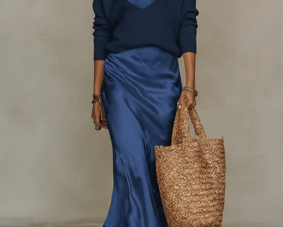 Elena | Satiniseeritud Midi Kleid