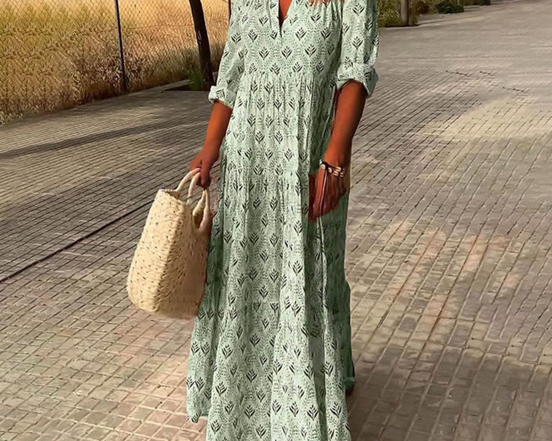 Nora | Elegantne Boho Maxi Kleid