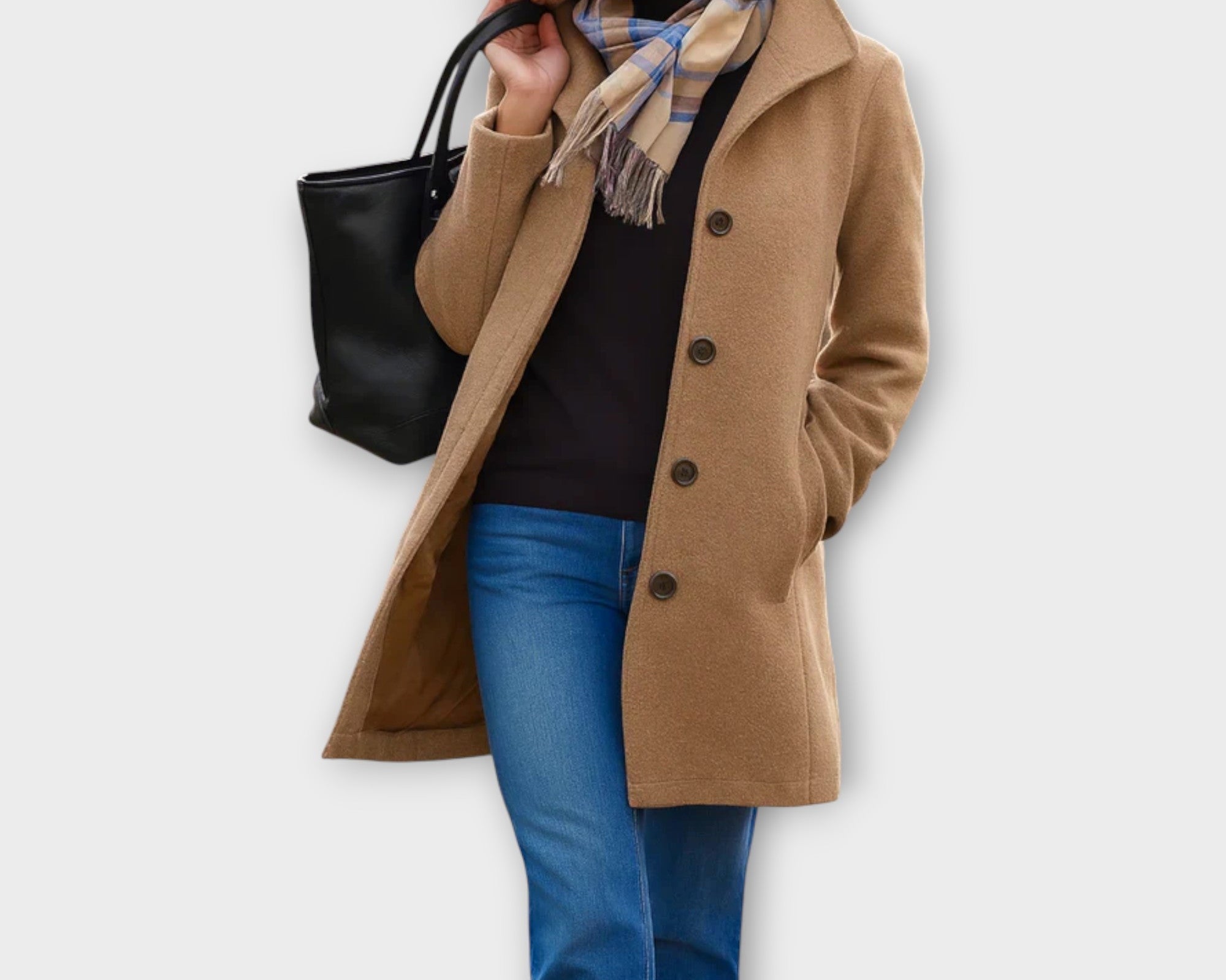 Tinna | Elegantiškas paltas su sagomis