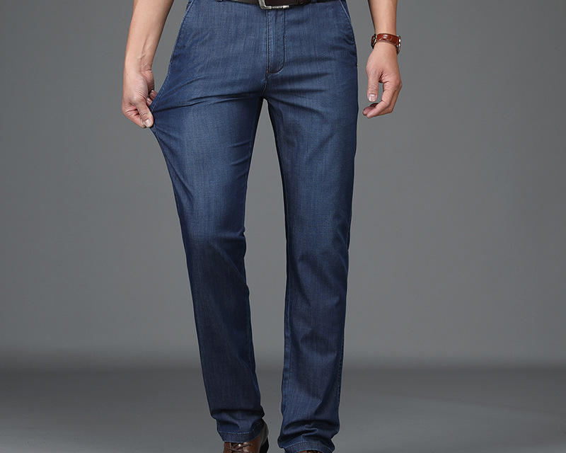 Claes | Meeste Klassikalise Lõike Elastne Denim Püksid