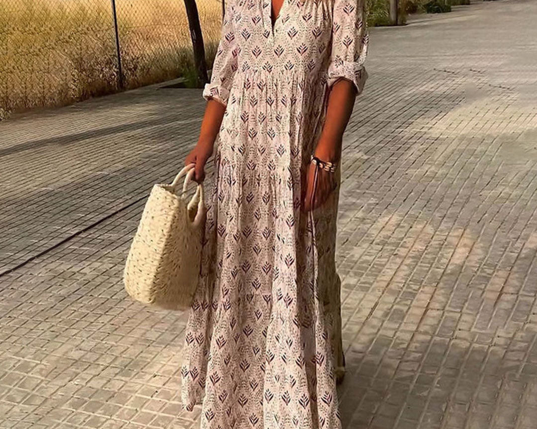 Nora | Elegantne Boho Maxi Kleid