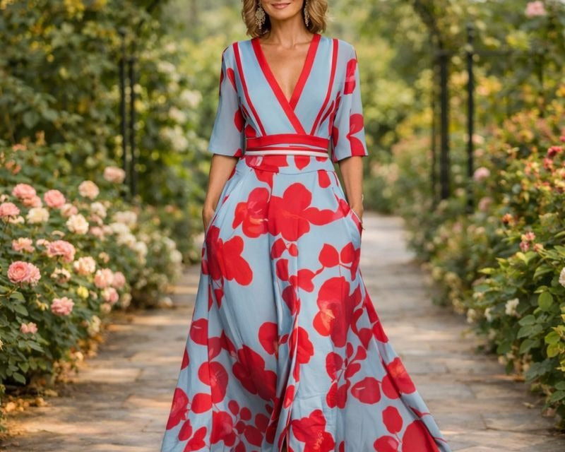 Mila | Pehme V-kaelusega Maxi-kleit