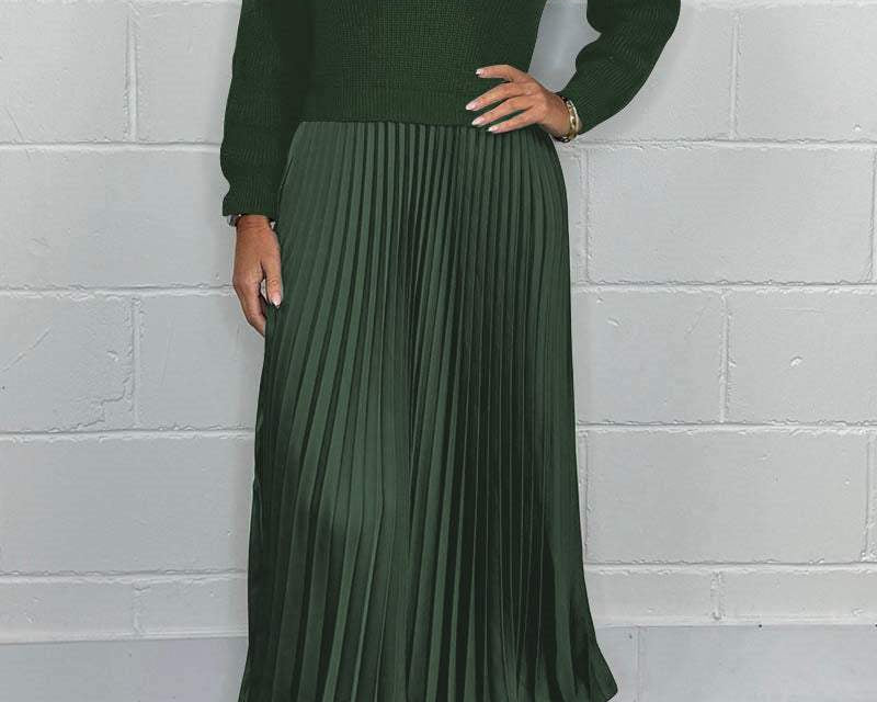 Liza | Pullover ja plisseekleit komplekt